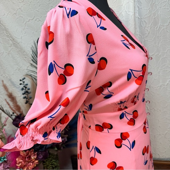Kate Spade♠️ Cherry 🍒 Print Pink Dress (10)‼️NWOT‼️ - Picture 9 of 16